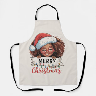 Afroamerikaner Frohe Weihnachten Afrikaner Schwarz Schürze