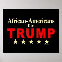 Afroamerikaner für Donald Trump 2024 Poster