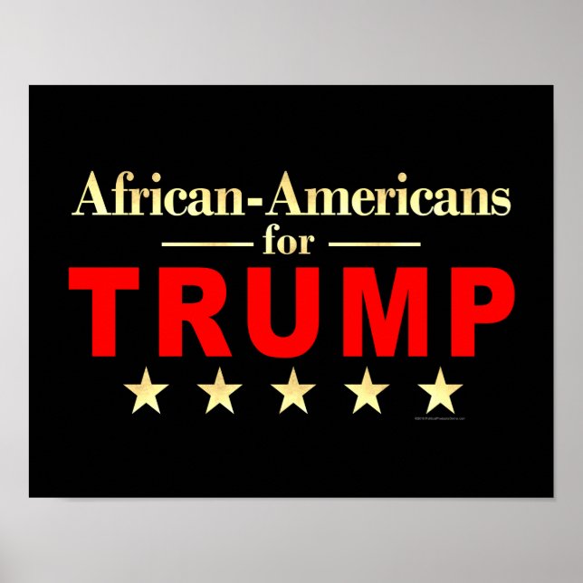 Afroamerikaner für Donald Trump 2024 Poster (Vorne)