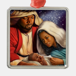 Afroamerikaner-heilige Silbernes Ornament
