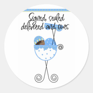 Afroamerikaner-Junge in den Wagen-Karten Runder Aufkleber