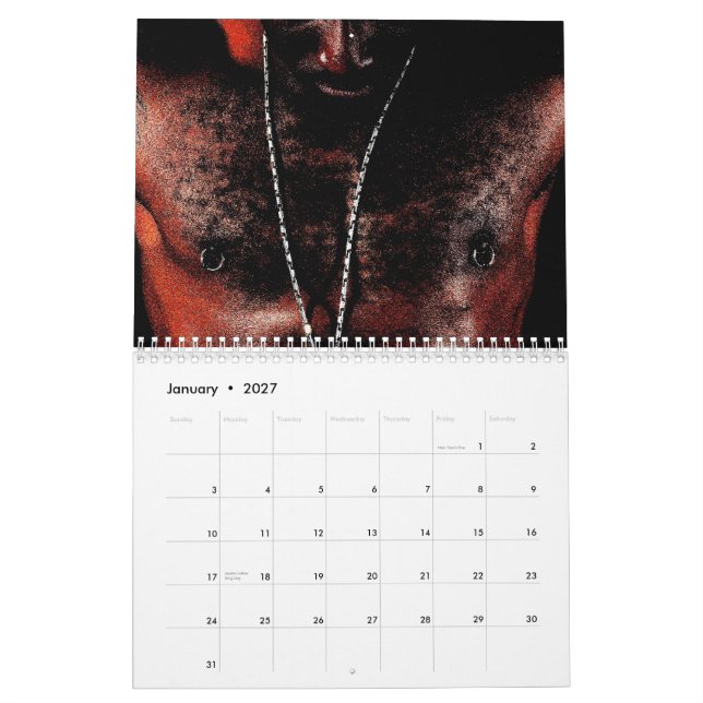 Afroamerikaner-Mannkalender Kalender (Jan 2027)