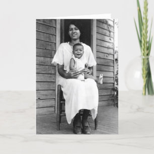 Afroamerikaner-Mutter-und Kinderkarte Karte