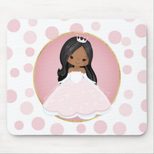 Afroamerikaner-rosa Prinzessin Mousepad