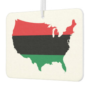 Afroamerikaner _ Rot, Schwarz und Grün Autolufterfrischer