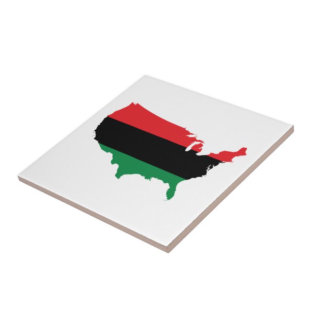 Afroamerikaner _ Rot, Schwarz und Grün Fliese (Seite)