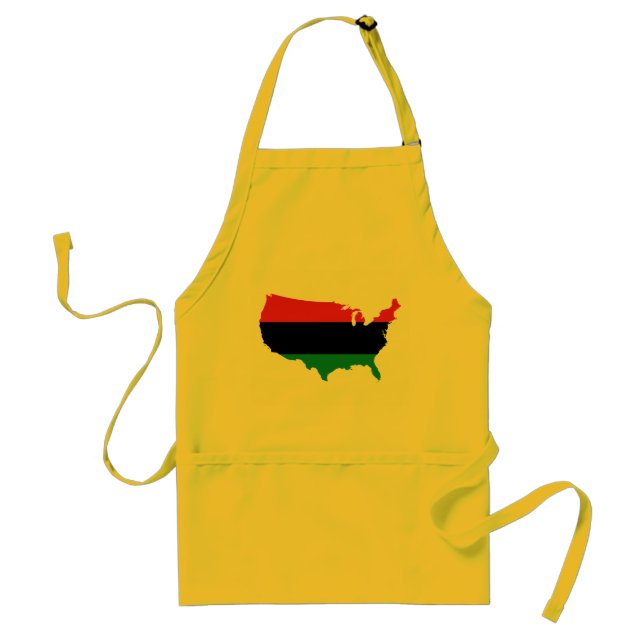 Afroamerikaner _ Rot, Schwarz und Grün Schürze (Vorne)