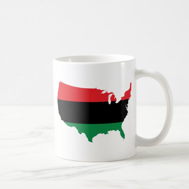 Afroamerikaner _ Rot, Schwarz und Grün Tasse (Rechts)