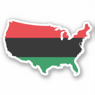 Afroamerikaner _rote, schwarze u. grüne Farben Aufkleber