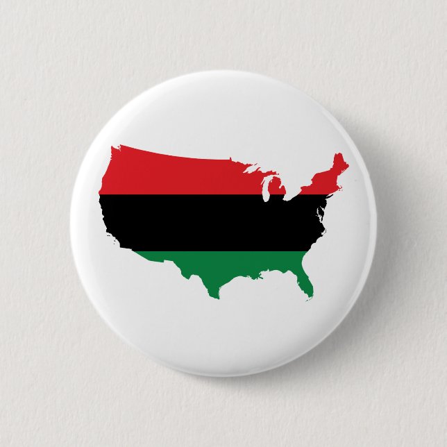 Afroamerikaner _rote, schwarze u. grüne Farben Button (Vorderseite)