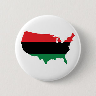 Afroamerikaner _rote, schwarze u. grüne Farben Button