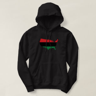 Afroamerikaner _rote, schwarze u. grüne Farben Hoodie