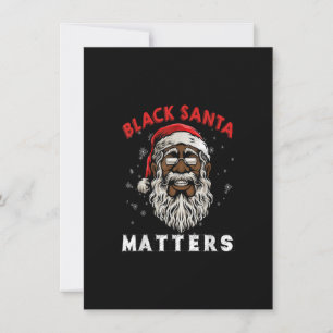 Afroamerikaner Santa Black Matters Weihnachts Paj Einladung