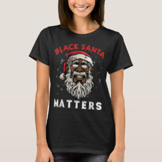Afroamerikaner Santa Black Matters Weihnachts Paj T-Shirt