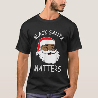 Afroamerikaner Santa Black Matters Weihnachts Paj T-Shirt