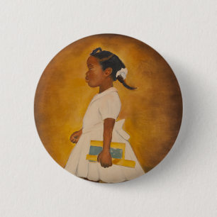 Afroamerikaner-schöne Kunst Button