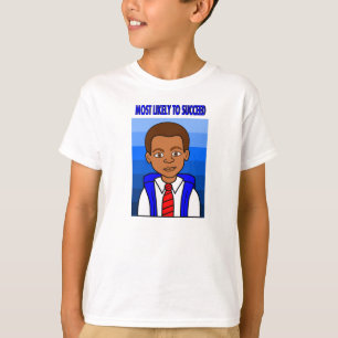 Afroamerikaner-Schüler höchstwahrscheinlich zum  T-Shirt