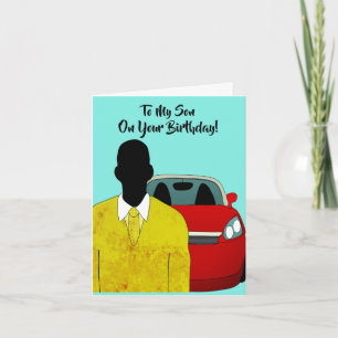 Afroamerikaner Son Happy Birthday Karte