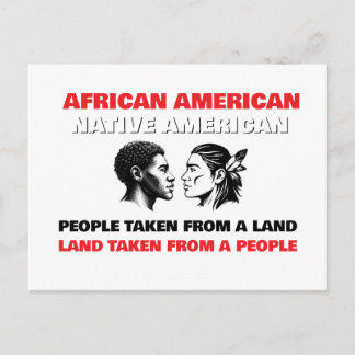 Afroamerikaner und indianische Amerikaner Postkarte