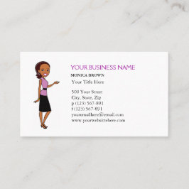Afroamerikaner-Visitenkarte mit Illustration Visitenkarte