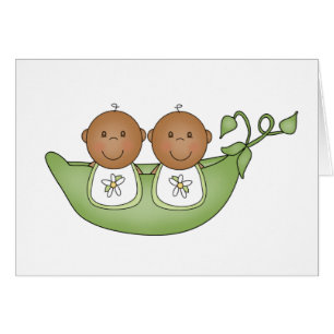 Afroamerikaner-Zwillinge in der Erbsenhülse