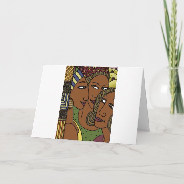 Afroamerikanerfrauen-Schwesterfreunde Karte (Vorderseite)