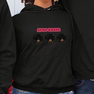 Afroamerikanerin - Afro Babes, Schwarz  Hoodie