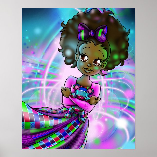 Afroamerikanerin Poster (Vorne)