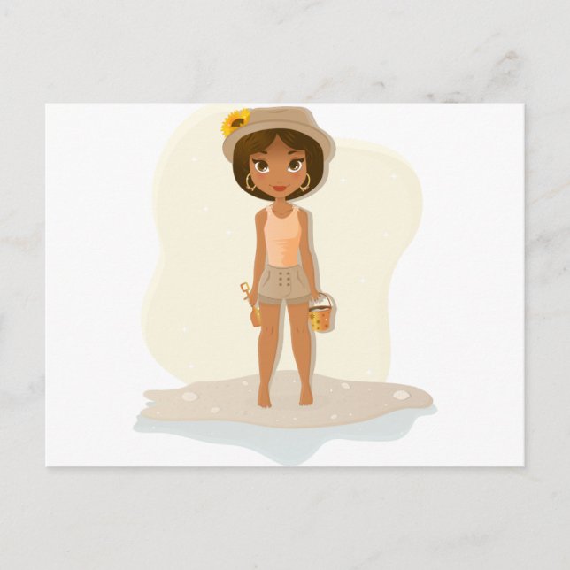 Afroamerikanerin Postkarte (Vorderseite)