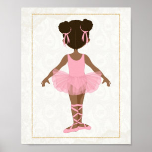 Afroamerikanische Balletttänzerin Poster