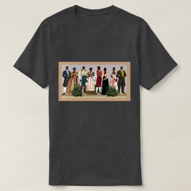 Afroamerikanische Folkkunst T-Shirt (Design vorne)
