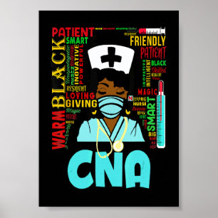 Afroamerikanische Frauen Schwarze Cna Krankenschwe Poster