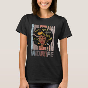 Afroamerikanische Hebamme Hebammen Doula Krankensc T-Shirt
