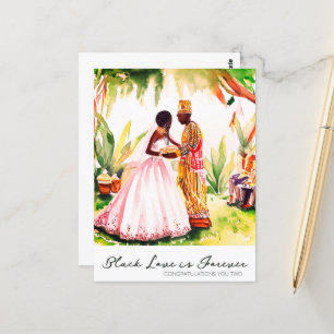 Afroamerikanische Hochzeit Postkarte