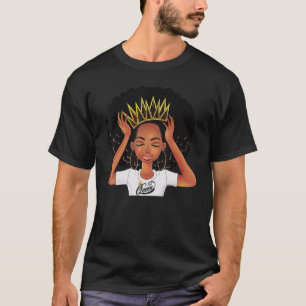 Afroamerikanische Königin Schwarze Frau Mit Einer  T-Shirt