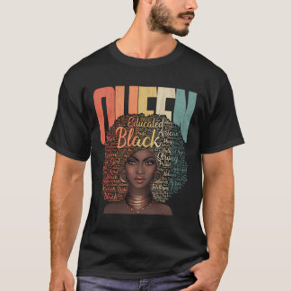 Afroamerikanische Königin Vintage Gebildet Stark B T-Shirt