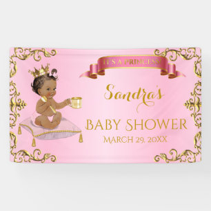Afroamerikanische Königliche Prinzessin Rosa Gold Banner