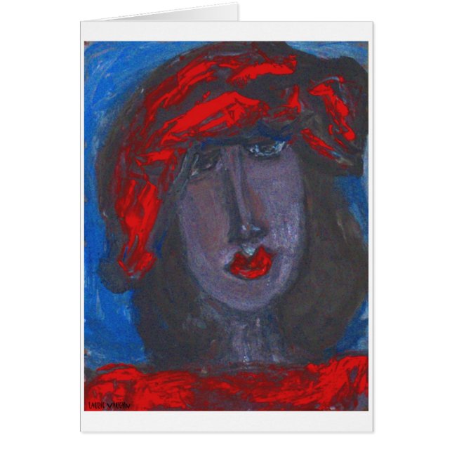 Afroamerikanische Kunst - Uni Girl-Blank-Card (Vorne)