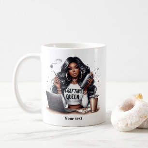 Afroamerikanische Kunsthandwerkskönigin-Kunst Kaffeetasse