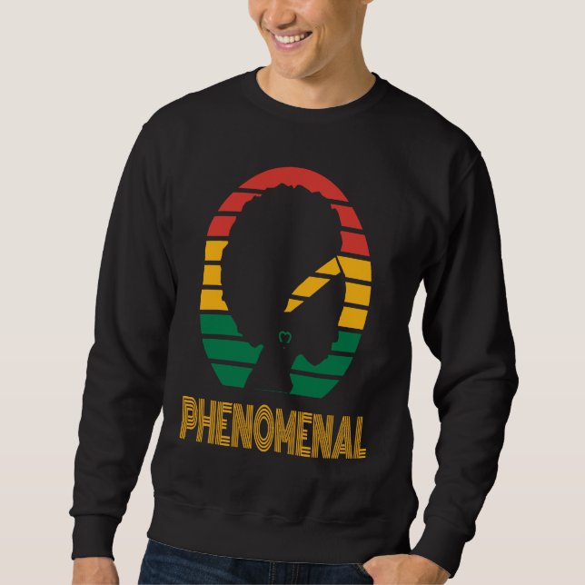 Afroamerikanische phänomenale Königin, stolze Frau Sweatshirt (Vorderseite)