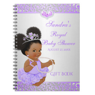 Afroamerikanische Prinzessin Lila Silber Geschenk Notizblock