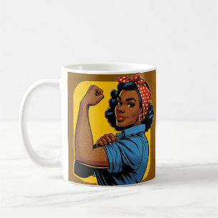 Afroamerikanische Rosie the Riveter Kaffeetasse