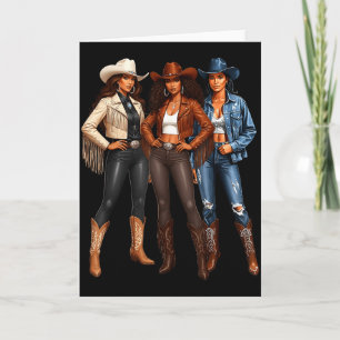 Afroamerikanische schwarze Cowgirl Western Country Karte