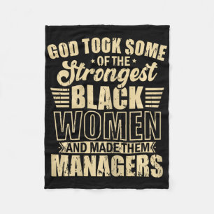 Afroamerikanische stärkste schwarze Frauen Manager Fleecedecke
