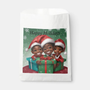 Afroamerikanische Weihnachtselfs Geschenktütchen