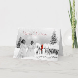 Afroamerikanische Weihnachtskarte Feiertagskarte