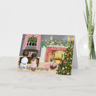 Afroamerikanische Weihnachtskarte Feiertagskarte