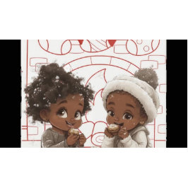 Afroamerikanische Weihnachtskarte Feiertagskarte