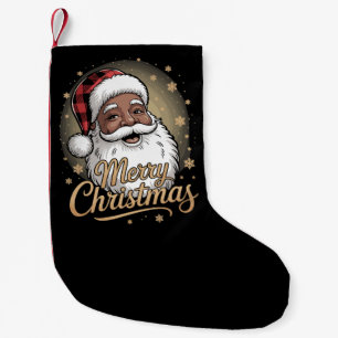 Afroamerikanische Weihnachtspyjamas Weihnachtsmann Kleiner Weihnachtsstrumpf