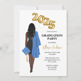 Afroamerikanischer Abschluss 2025 Einladung